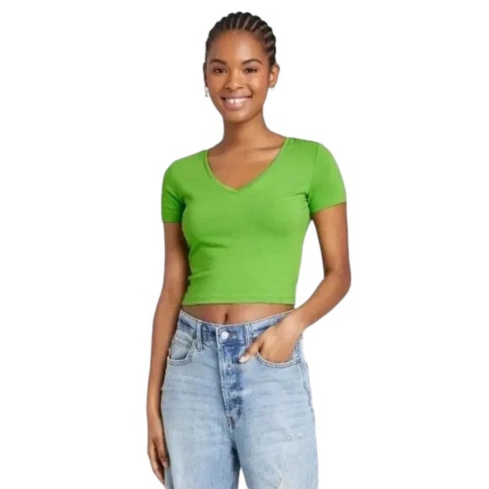 Crop V-Neck